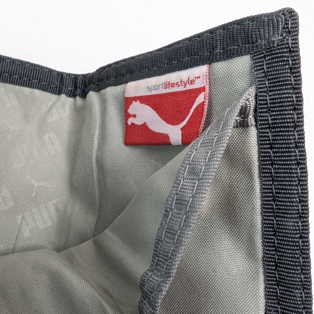 Puma Soft Grey Red Wallet Velcro Hook And Loop Mens One Size Retro - Picture 7 of 8